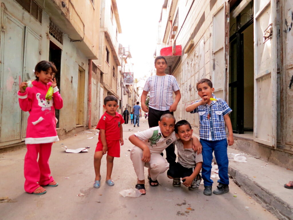 Six children posing for the camera